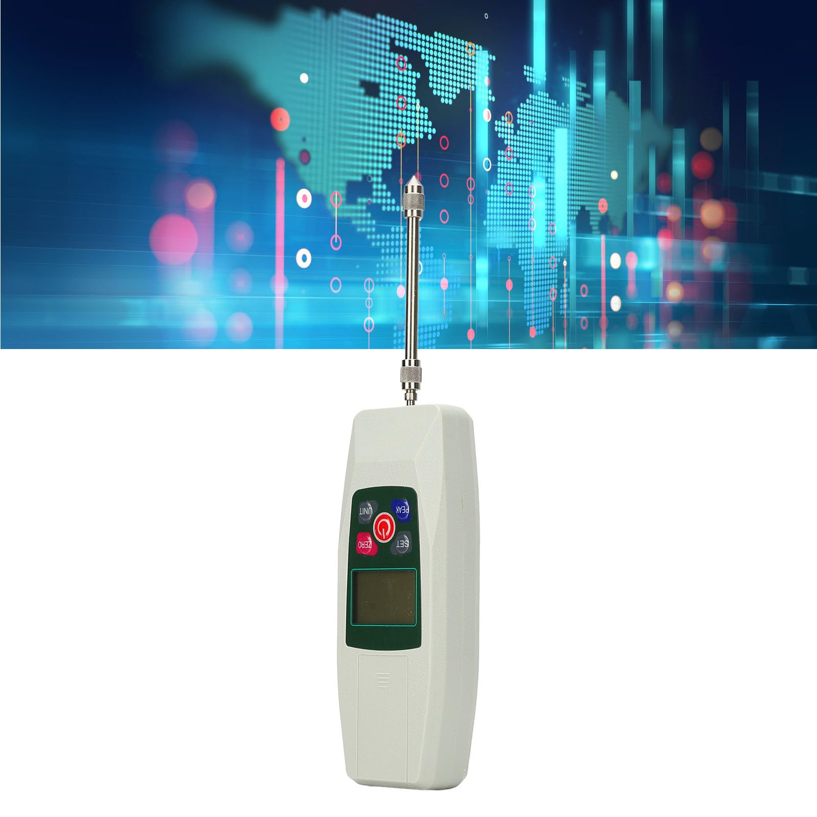 Srliya Medidor de Fuerza Digital de Alta PrecisióN para Pruebas de CompresióN de TensióN 200 N 20 Kg 45 Lbf 720 Oz con 3 Modos de Medición para Hardware Electrónico Piezas Automotrices