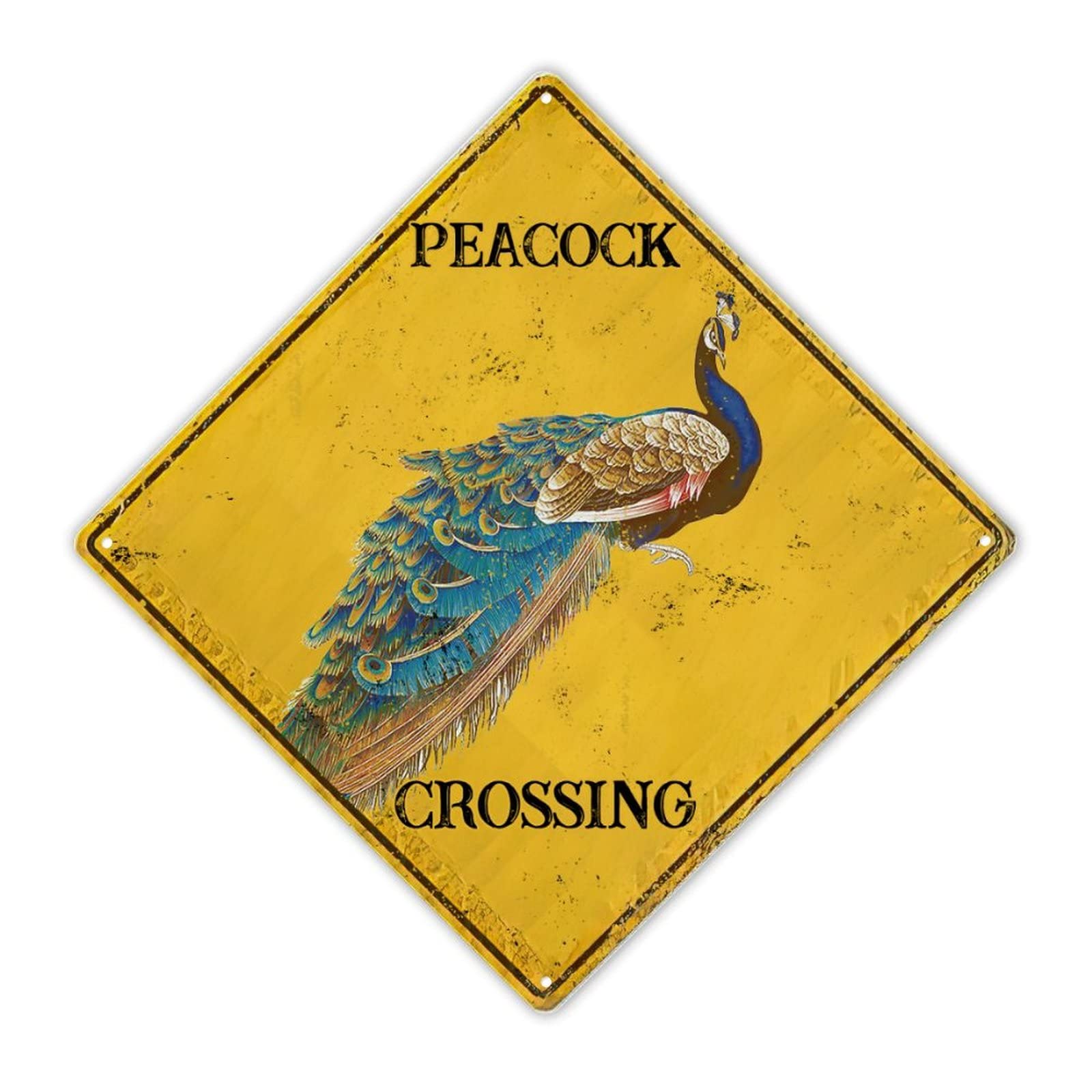 Amazon.com : Guangpat Colorful Peacock Crossing Sign Caution