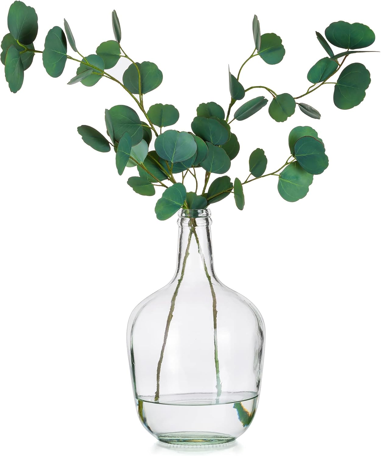 Glasseam Glass Jug Vase, 12in Large Clear Vases for Decor