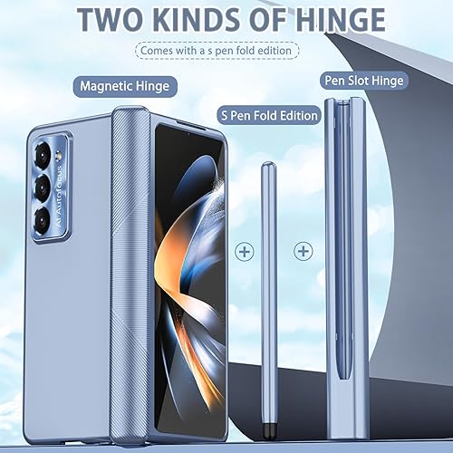 Miniatura 7 de NINKI Funda compatible con Galaxy Z Fold 5 con soporte para S Pen y S Pen, protector de bisagra, protector de pantalla, funda para teléfono Galaxy Z