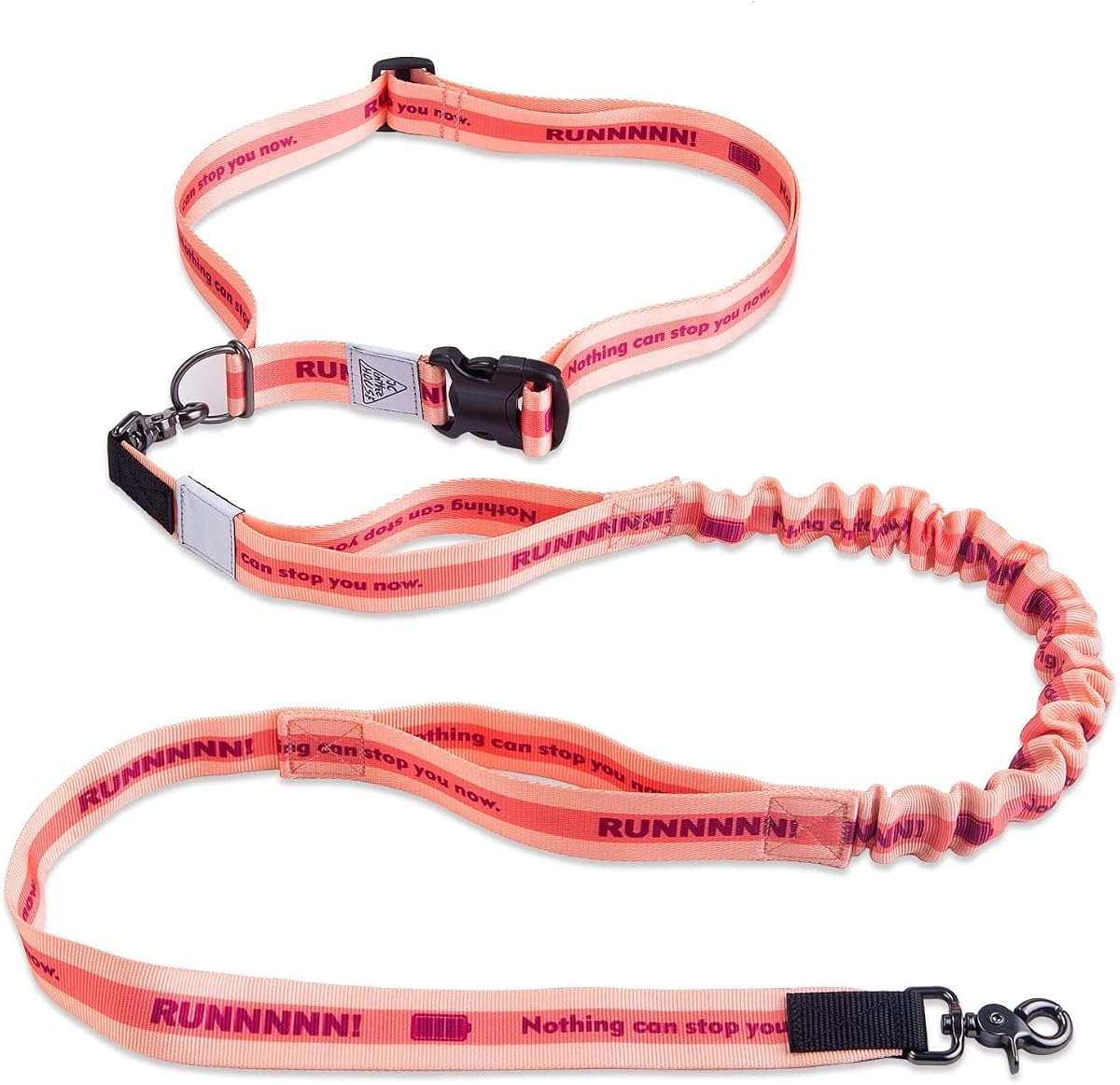 Hands Free Dog Leash,Waist Belt, Shock Absorbing Bungee, Dual Handles | Hands-Free Freedom • Fits 24–48" Waists • Instant Traffic Grip • Cushioned Pulls • All-Day Comfort