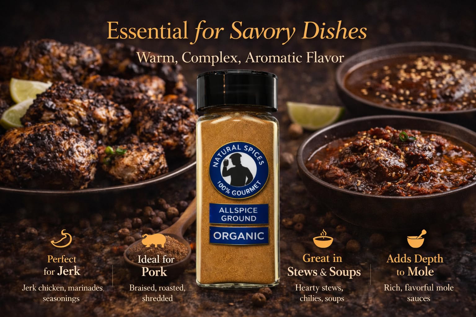 Amazon.com : 100% Gourmet Allspice Ground - Organic Single