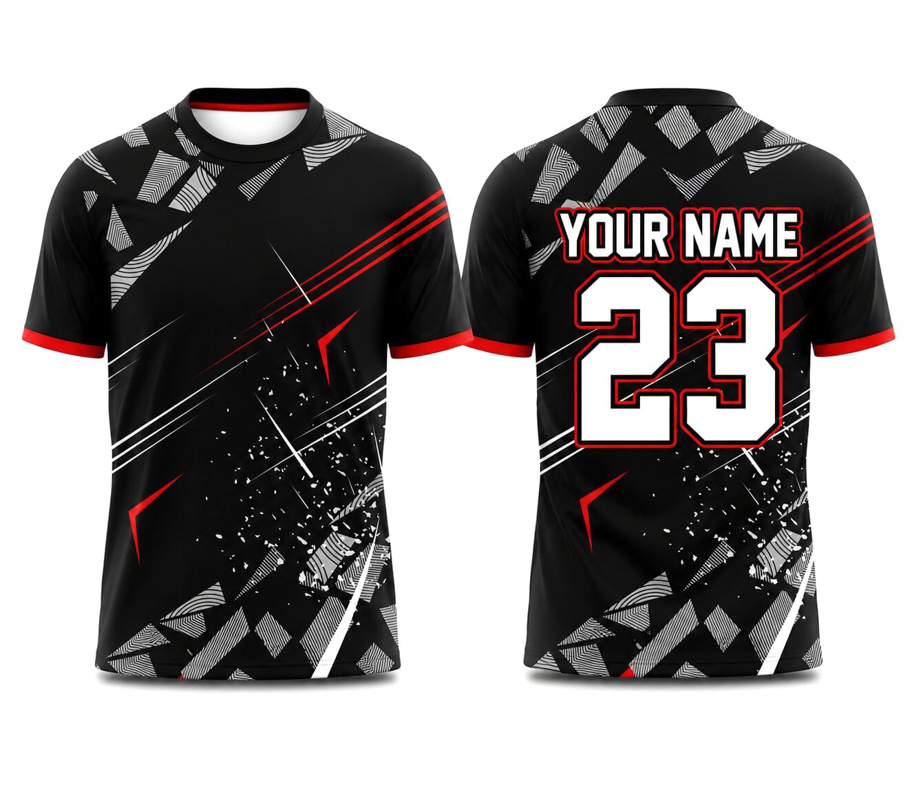 vendsy Custom Name and Number Breathable Lightweight Cricket, Multi-Sports Jersey T-Shirt for Men & Boys (Small to XXL)-picture-45
