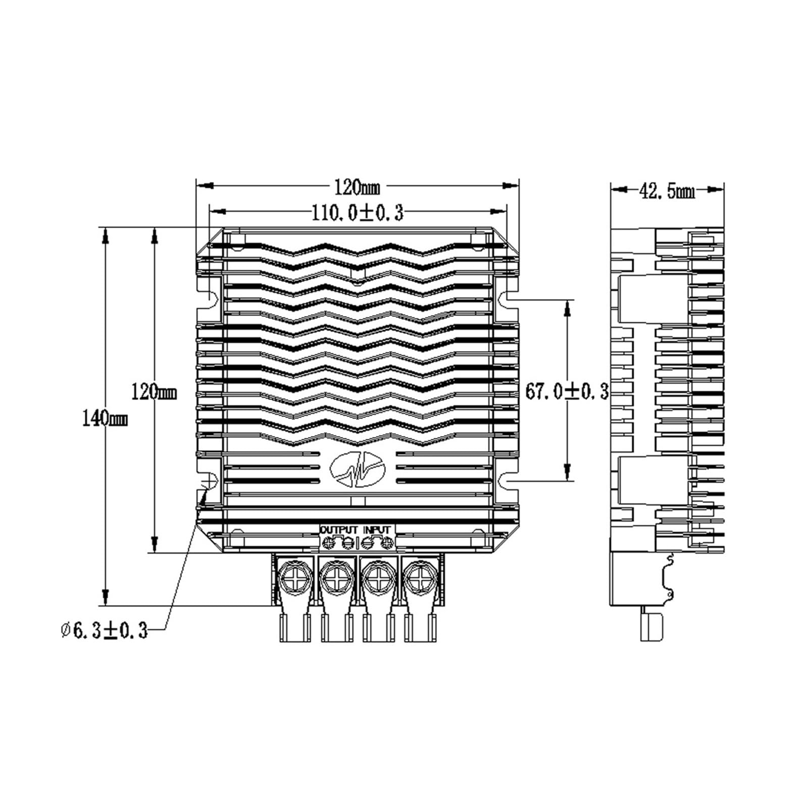Convertidor Elevador/Reductor CC-CC Transformador Elevador/Reductor 10-44 V a 28 V 12 V, 24 V, 36 V 30 A 840 W Específico del vehículo