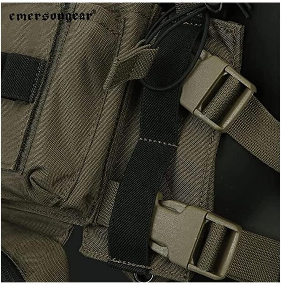 EMERSONGEAR Tactical MK3 Chest Rig Vest Adjustable Airsoft Molle Modular Micro Fight Plate Carrier Vest for Hunting Hikng
