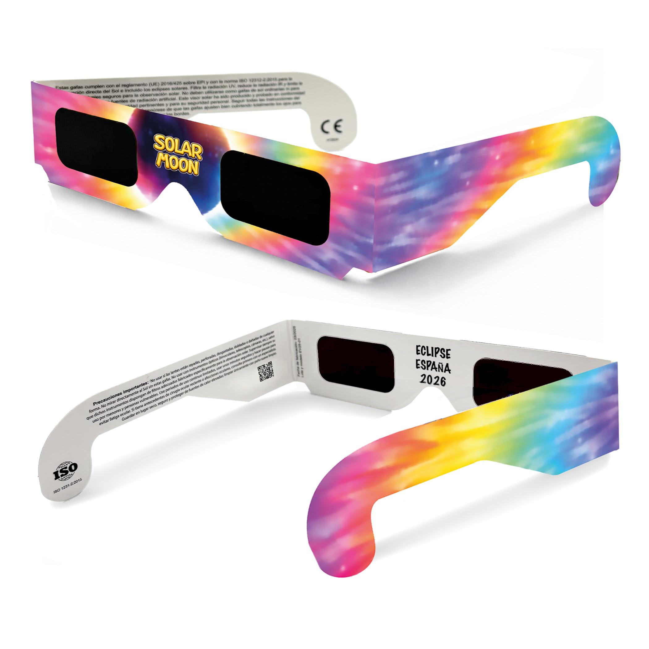 Gafas Eclipse Solar Homologadas ISO 12312-2:2015 y Certificadas CE para Observar Eclipses con Máxima Seguridad, Cumplen Normativa UE 2016/425, Fabricante Español, Color Azul — view 12