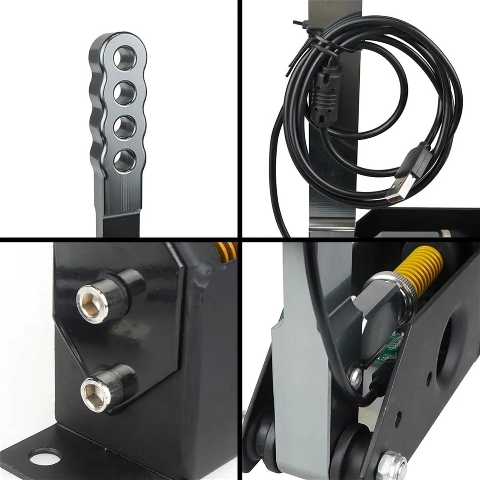 Dźwignia Hamulca Ręcznego PC 14 Bit SIM USB Handbrake z zaciskiem do Logitech G25/G27/G29/T300/T500 SIM Racing Games FANATECOSW DIRT Elektroniczny hamulca