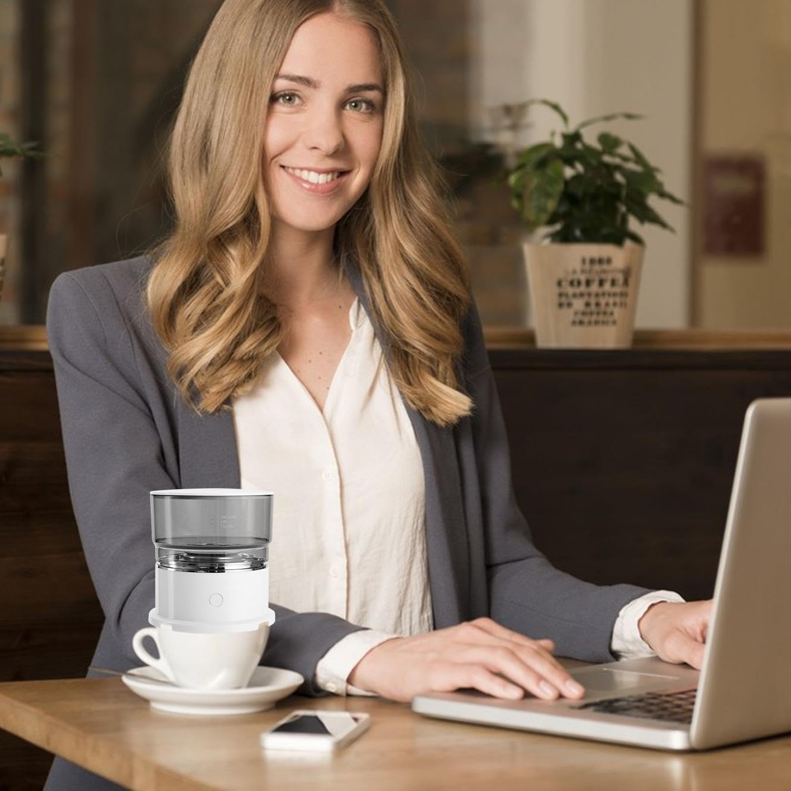 Macchina da caffè da viaggio Caffè, Macchina da caffè automatica portatile per caffè, Macchina da caffè da viaggio alimentata a batteria, Macchina da caffè con filtro automatico per la guida, Casa,