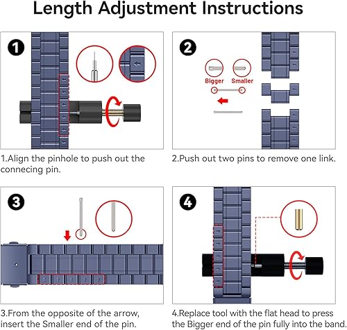 Miniatura 2 de Bestig Compatible with Apple Watch Bands for Men Women 49mm 46mm 45mm 44mm 42mm(Series 3 2 1), Stainless Steel Metal Business Wristband Strap for