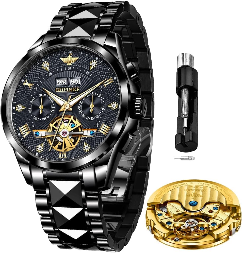 Watch for Men Simple Business Dress Analog Stainless Steel Waterproof Luminous Date Easy Read Men Wrsit Watch