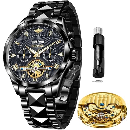 OLEVS Automatic Men Watches Mechanical Luxury Self Winding Wrist Watch Stainless Steel Waterproof Wrist Watches for Men