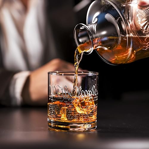 Miniatura 6 de Constitution of the United States - Juego de 5 decantadores patrióticos para whisky, caja de regalo prémium