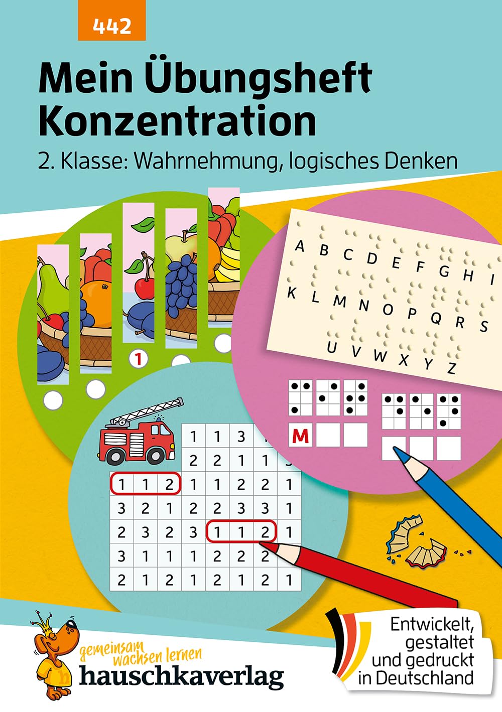 Mein Übungsheft Konzentration 2. Klasse – Wahrnehmung, logisches Denken: Lernhilfe mit Lösungen für die 2. Klasse