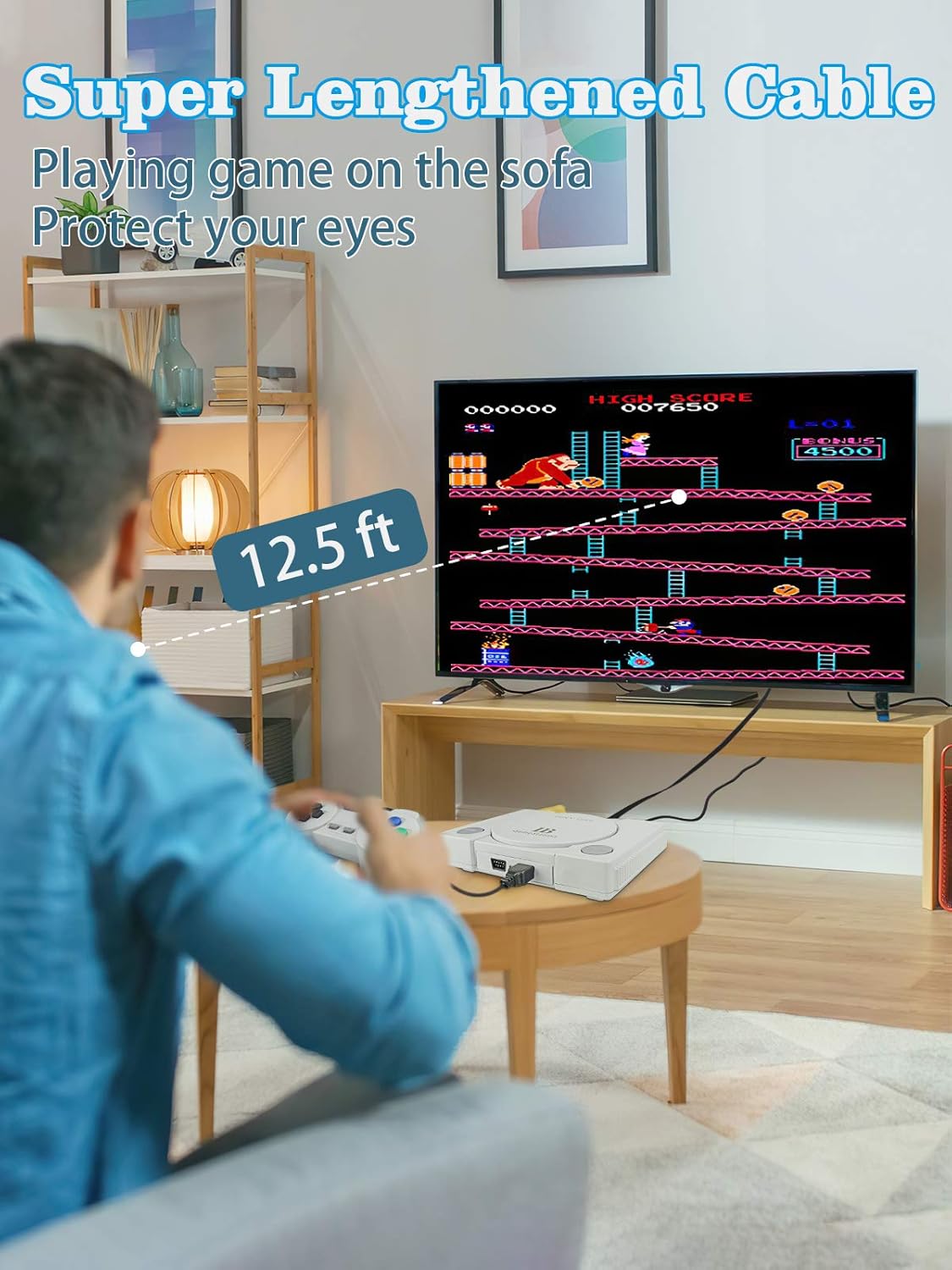 Fadist Retro Game Console, Built in 600 Games, Classic Video Game Console, with 2 Classic Controllers, AV Output Plug and Play Games Console, Ideal Gift for Kids, Adult, Friend, Lover : Toys & Games