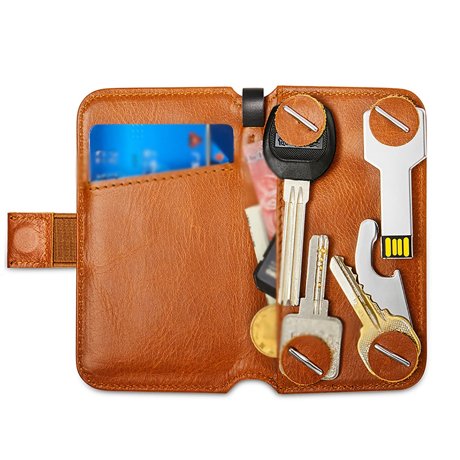 Astuccio Portachiavi Borsa for chiavi piccola e semplice in pelle Regalo per Uomo e Donna