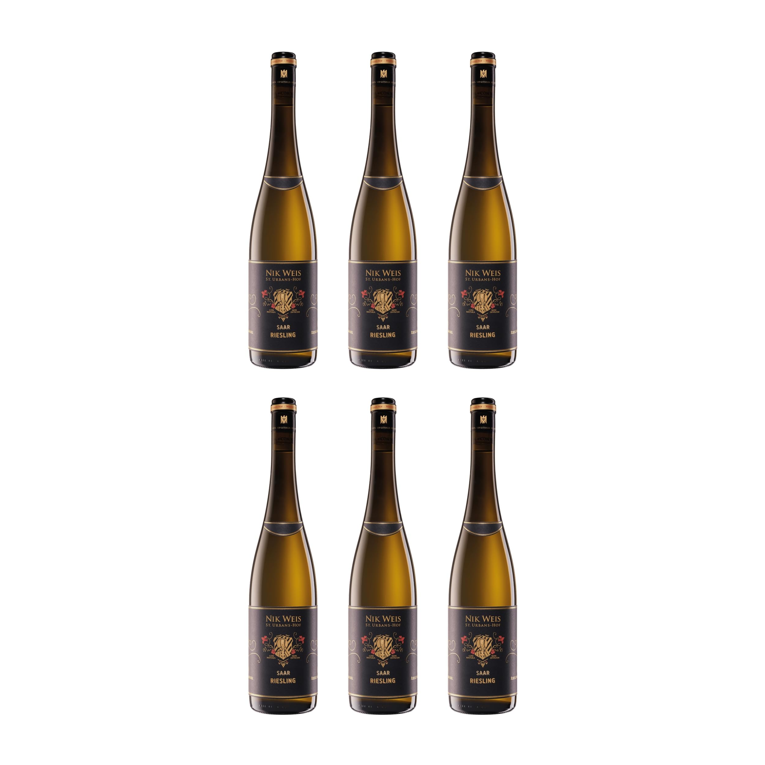 Nik Weis Saar Riesling feinherb Weisswein Weiss halbtrocken Deutschland inkl. FeinWert E-Book (6 x 0.75 l)