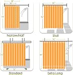 Jinchan Rideaux de douche noir et blanc Tissu d'os de hareng Rideau de douche Zig Zag Chevron Ferme Rideau de Douche Zigzag Rideau de la douche moderne pour la salle de bains Crochets étanches inclus 70x72 pouces