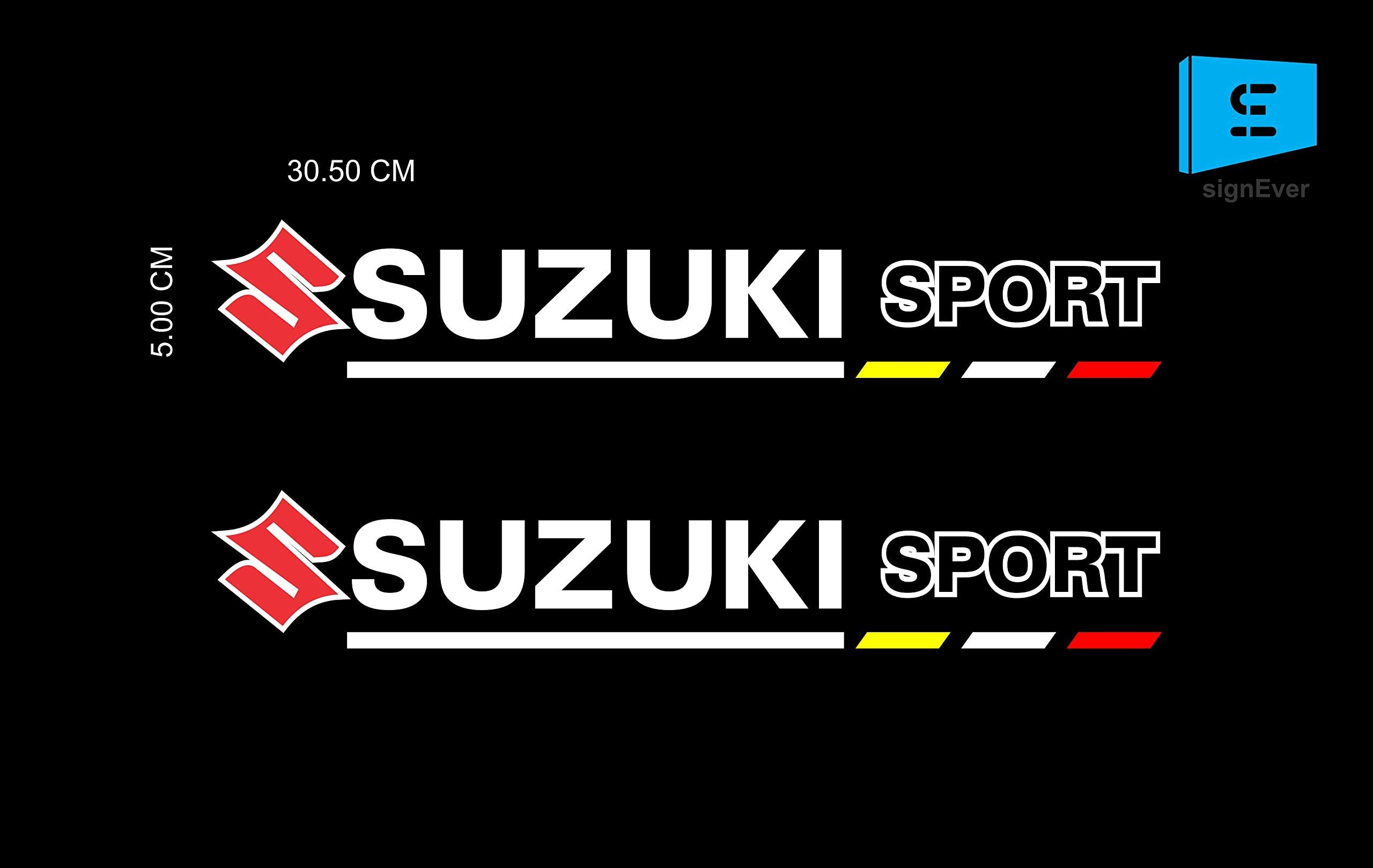 SIGN EVER™ Suzuki Sport Sticker Exterior for Car Door Side View Bonnet ...