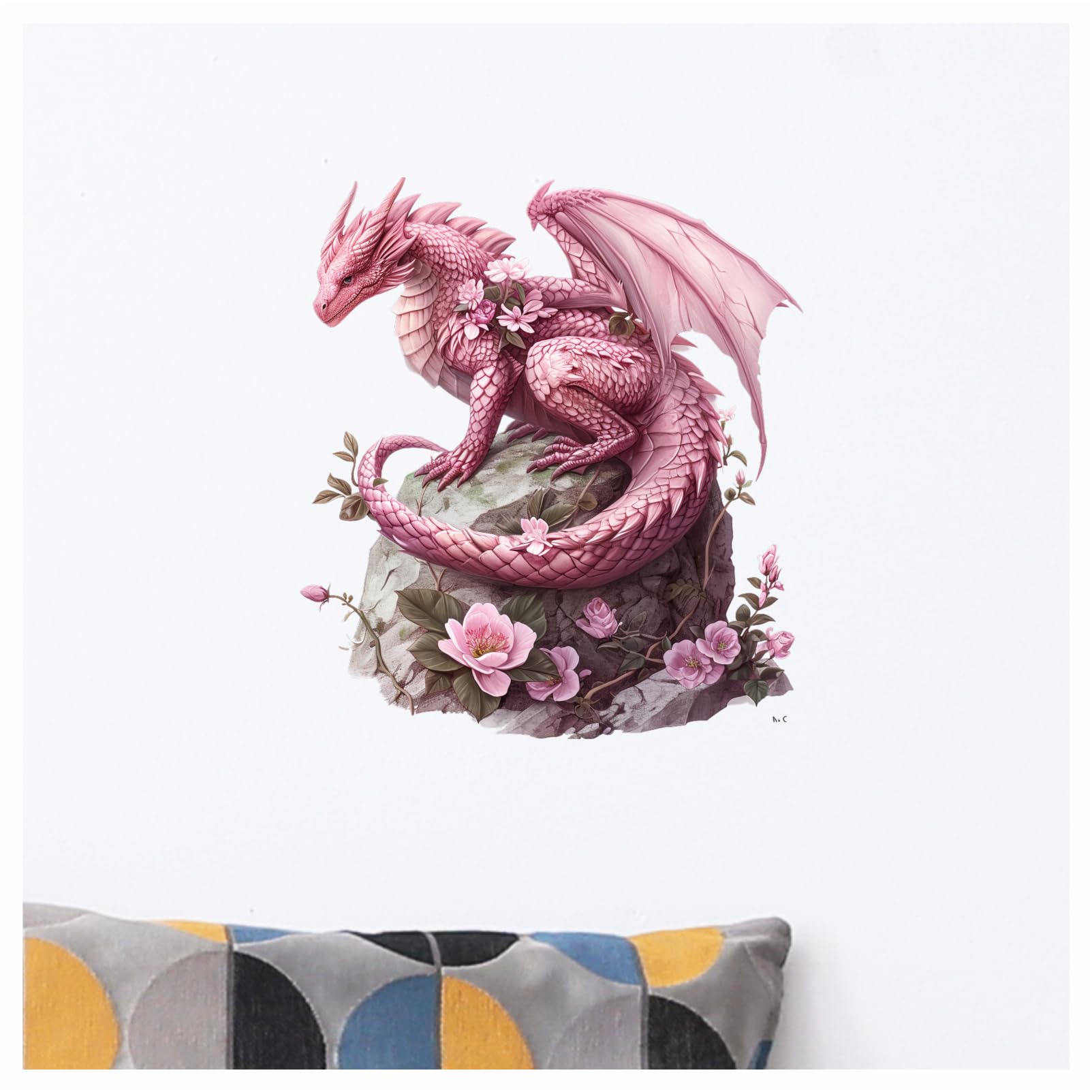 x4 Beautiful Dragon Vinyl Stickers Cover Marks Non Transparent Waterproof Decals 1@ 20cm Tall Ideal for Toilets or car. 3@ 7cm Tall Ideal for Phone case Cups & Wine Glass (Dragon - Image 4