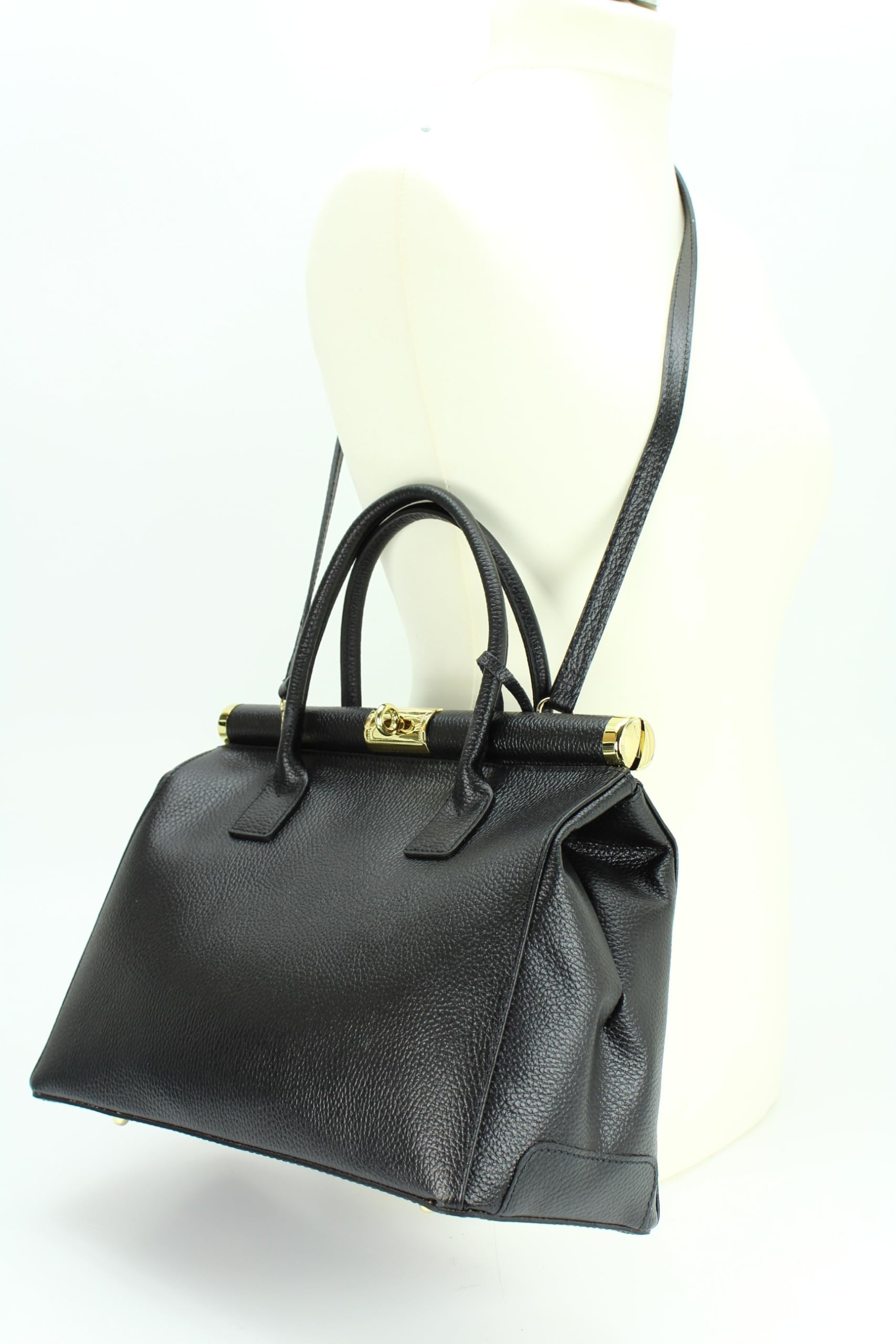 Belli The Bag XL italienische Leder Henkeltasche Handtasche Damen Ledertasche Umhängetasche made in italy - 34x25x16 cm (B x H x T)