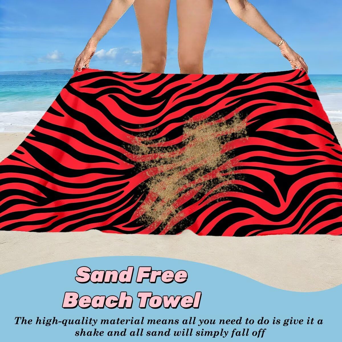Ręcznik plażowy XXL, 100 x 200 cm, zestaw 2 szt., ręcznik plażowy z mikrofibry w stylu retro, szybkoschnący, do sauny, fitness, bez piasku, ręcznik plażowy, do sauny, duży ręcznik kąpielowy, prezent