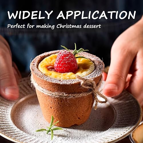 Miniatura 4 de Moldes de pudín para hornear, moldes de aluminio para hornear, moldes para magdalenas, moldes antiadherentes para soufflé, dariolos, 12 unidades