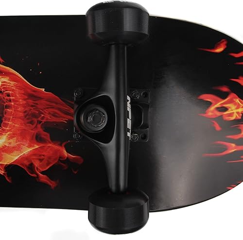 Miniatura 4 de NPET Pro - Patineta (Skateboard) completa de 31 pulgadas y 7 capas de arce canadiense. Patineta cóncava Black,02 Bandera USA,03 Monstruo