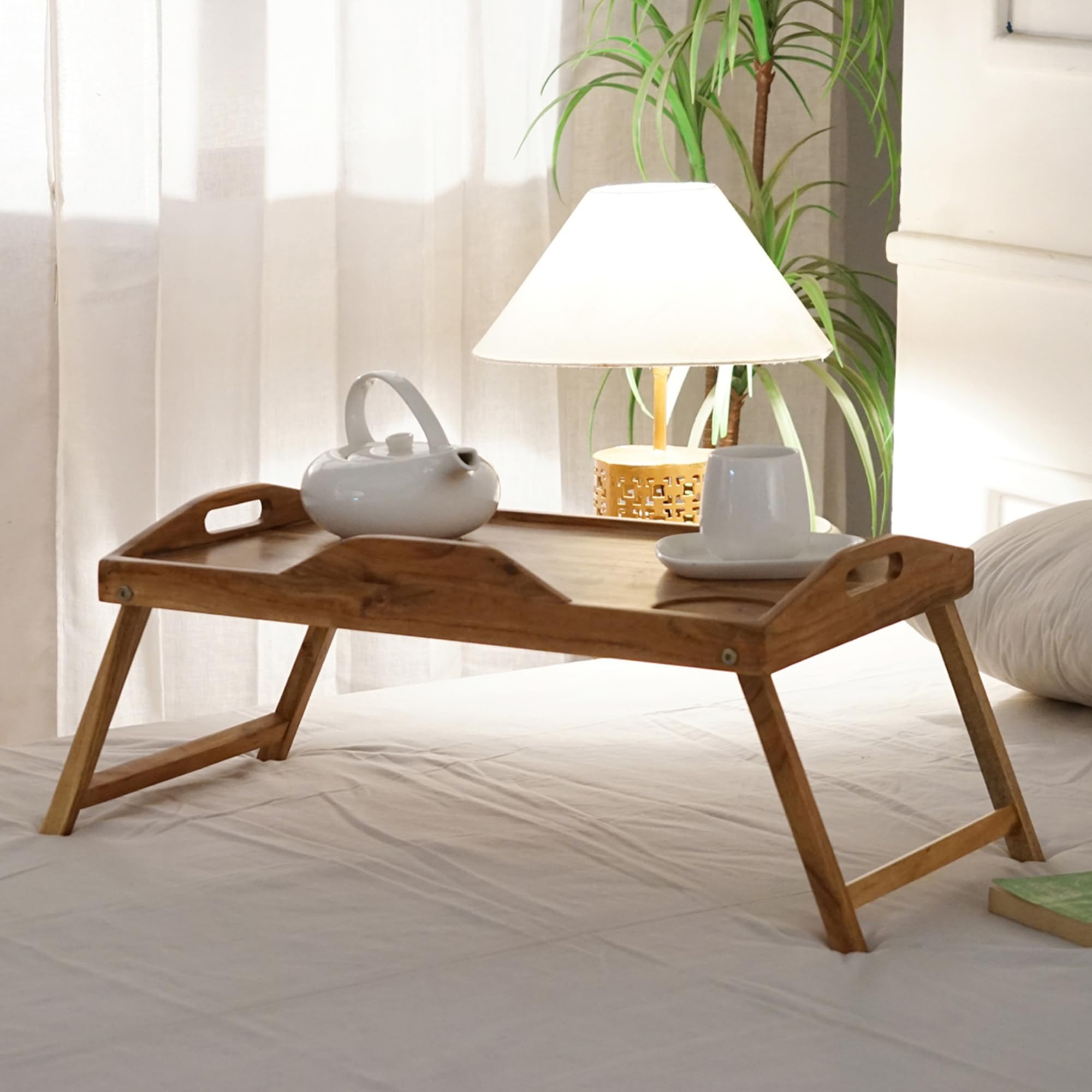 WoodenStreet™ Naomi Laptop Table in Sheesham Wood, Foldable Breakfast Table, Multipurpose Laptop Table Lap Desk/Study Table/Writing Utility Table for Bed (Brown, 58.4 L X 33 W X 27.9 H) (B0D6KMQQSP) Amazon Price History, Amazon Price Tracker