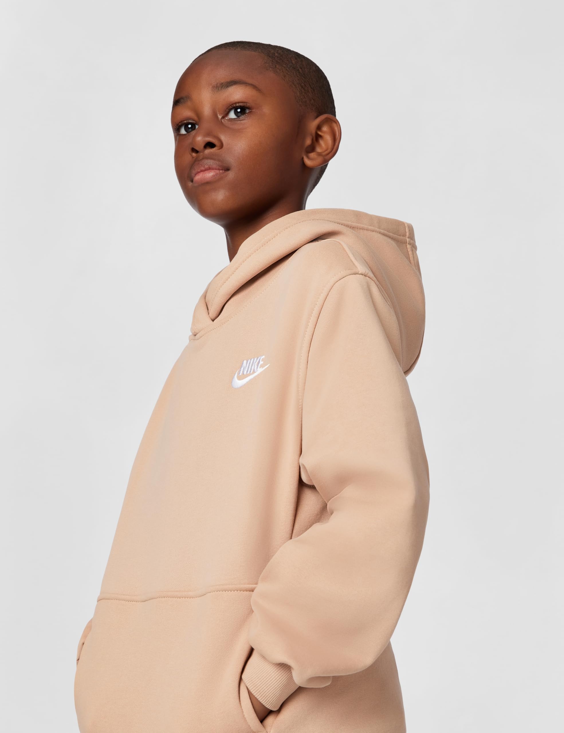 NIKE NSW Club Fleece Lbr Hoodie (Kleine Kinder/Große Kinder) Felpa Unisex per Bambini