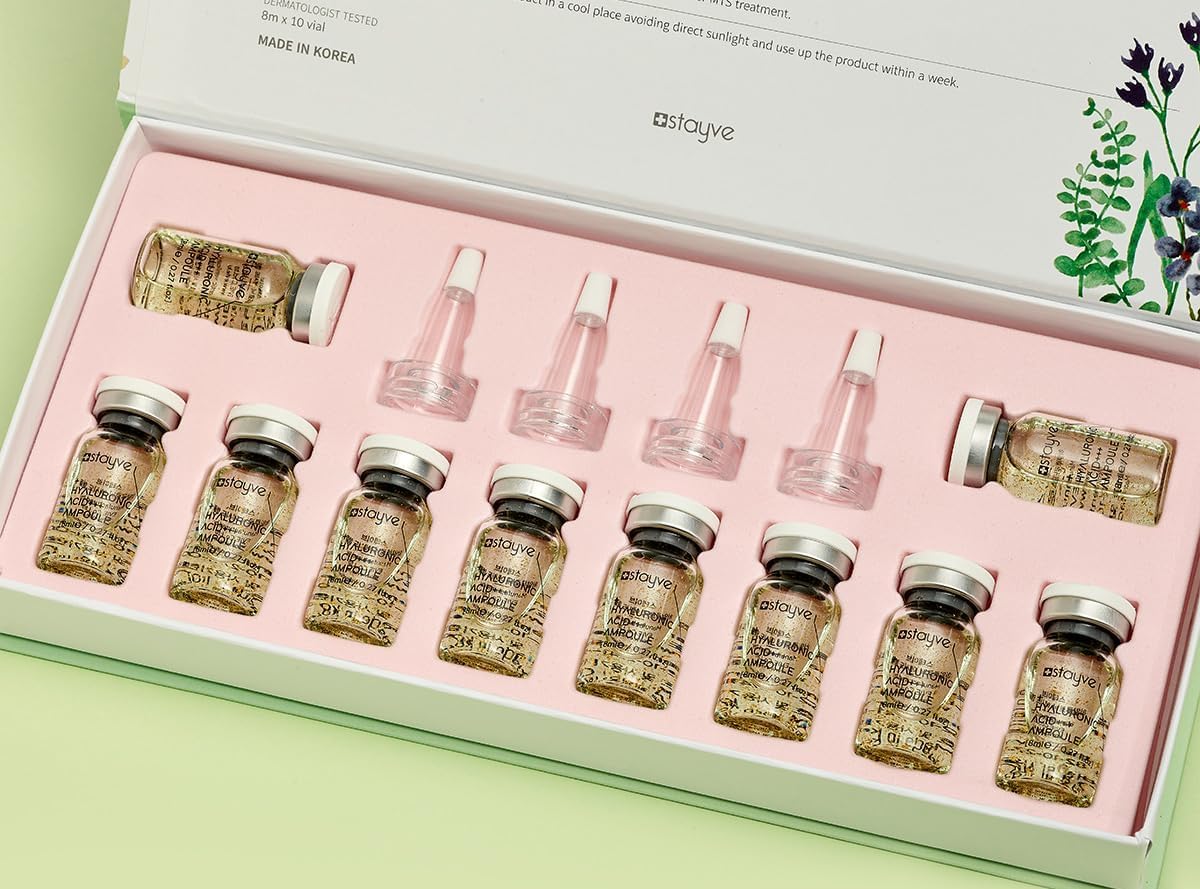 Stayve Booster Starter kit Hyaluronic Acid serum for Brightening, Firming, & Hydrating for Face Total Skin Reset, Anti Aging, Dark Spot Correcting