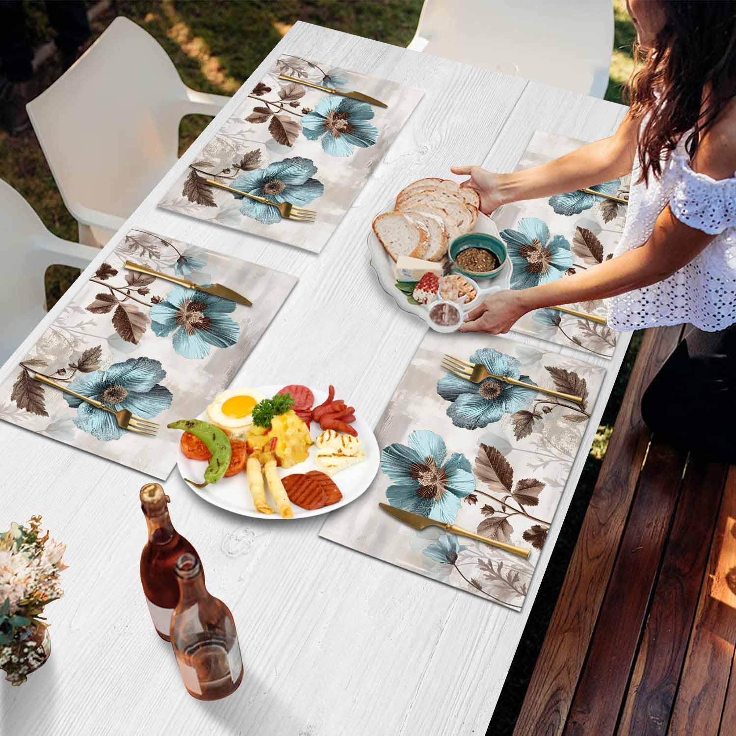 Amazon.com: Placemats Set of 12 Vintage Victorian Floral Place Mat