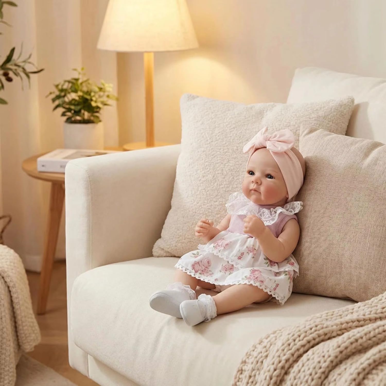Lonian 45 cm w pełni silikon winyl Reborn Baby Girl Lalki Cuddy Babies (Bettie)