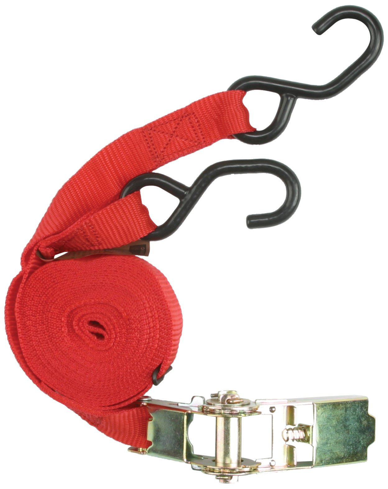 Unitec 75253 Lashing Strap with 2 Safety Hooks and Ratchet 5 m
