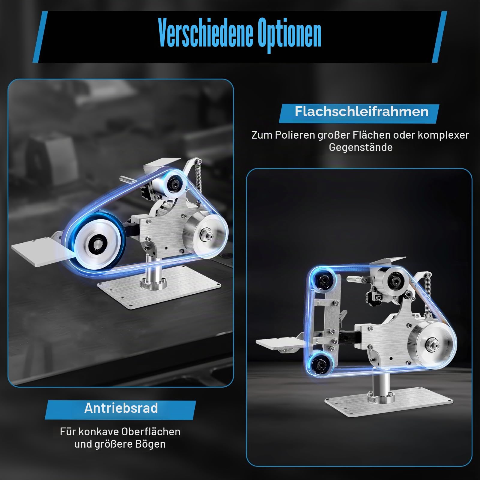 Bandschleifmaschine mit Bürstenlosem Motor, 550W, 220V, 5000 U/min, 30m/s