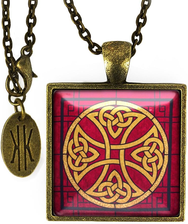 Kasket Kustoms Bronze Irish Celtic Knot Pendant Necklace 24"