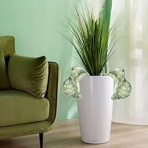 Miniatura 6 de 2 figuras de tortuga, maceta para colgar, decoración de resina, escultura de tortuga, jardín, balcón, decoración de patio