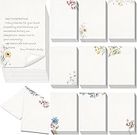 Spiareal 100 Pack 4x6 Blank Floral Note Cards - Bulk Decorative Greenery Greeting Cards for Weddings, DIY, Thank You, Office (White)
