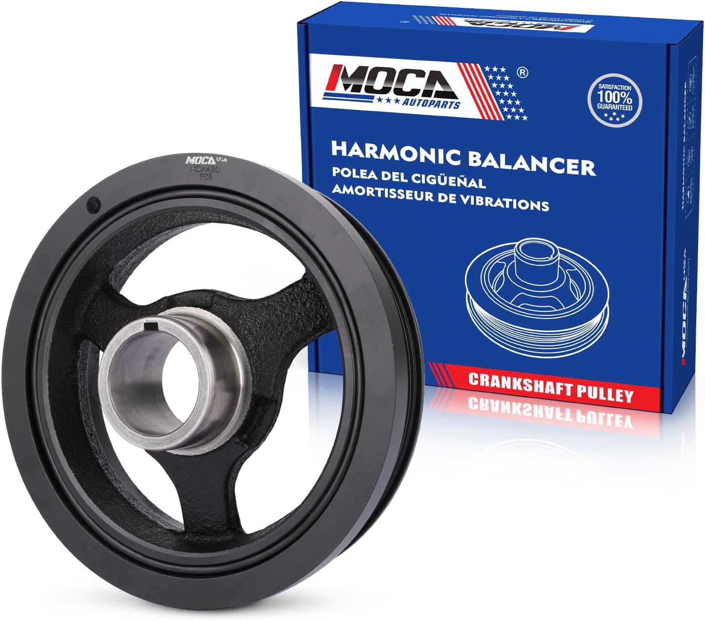 MOCA 594-420 Engine Harmonic Balancer Fit 2009-2023 for Chevrolet Traverse 3.6L, 2013-2019 for Cadillac XTS 3.6L, 2008-2024 for Buick Enclave 3.6L, 2007-2010 for Saturn Outlook 3.6L
