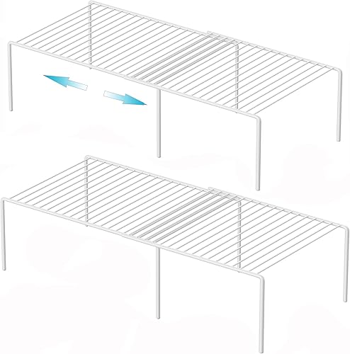 iPEGTOP Juego de 2 organizadores de armario de cocina expandibles, 4 piezas ajustables para congelador, estante de alambre de almacenamiento de disponible en Yaxa Colombia