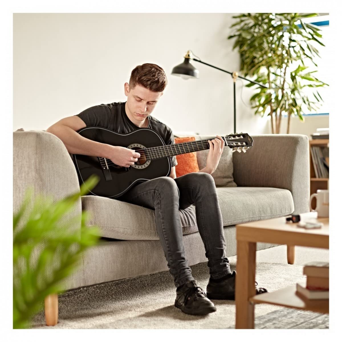 Gear4music Guitarra clásica Full Size Cuerdas de nailon para principiantes