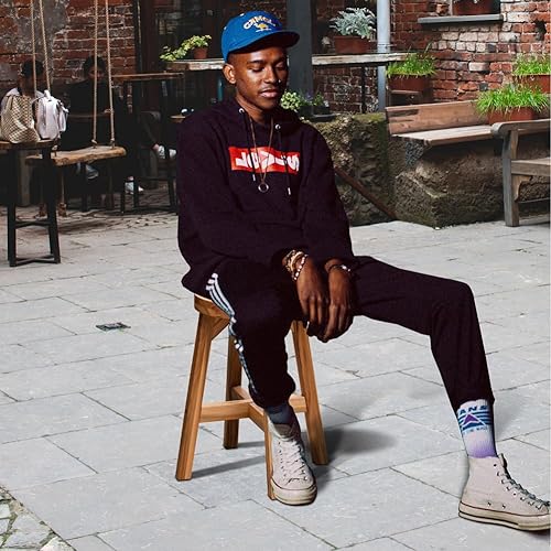 Miniatura 4 de Taburete de madera de acacia maciza, Asiento de banco pequeño, Mesas auxiliares Taburete de madera, Taburete de madera de bambú, Taburete de madera