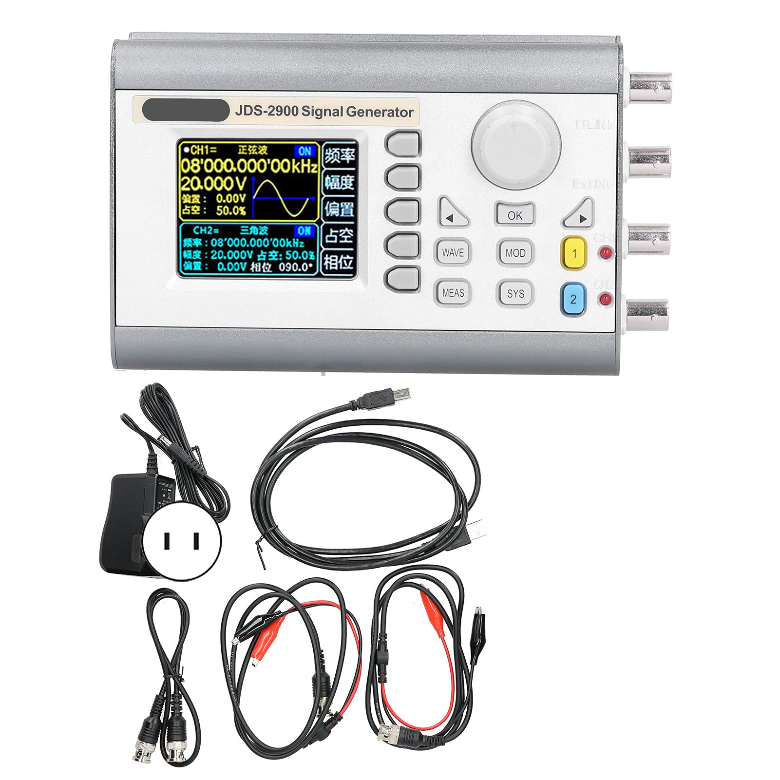 Deosdum JDS2900-40M 2 Channel DDS Function Generator Pulse Frequency Meter AC100-240V (US Plug)
