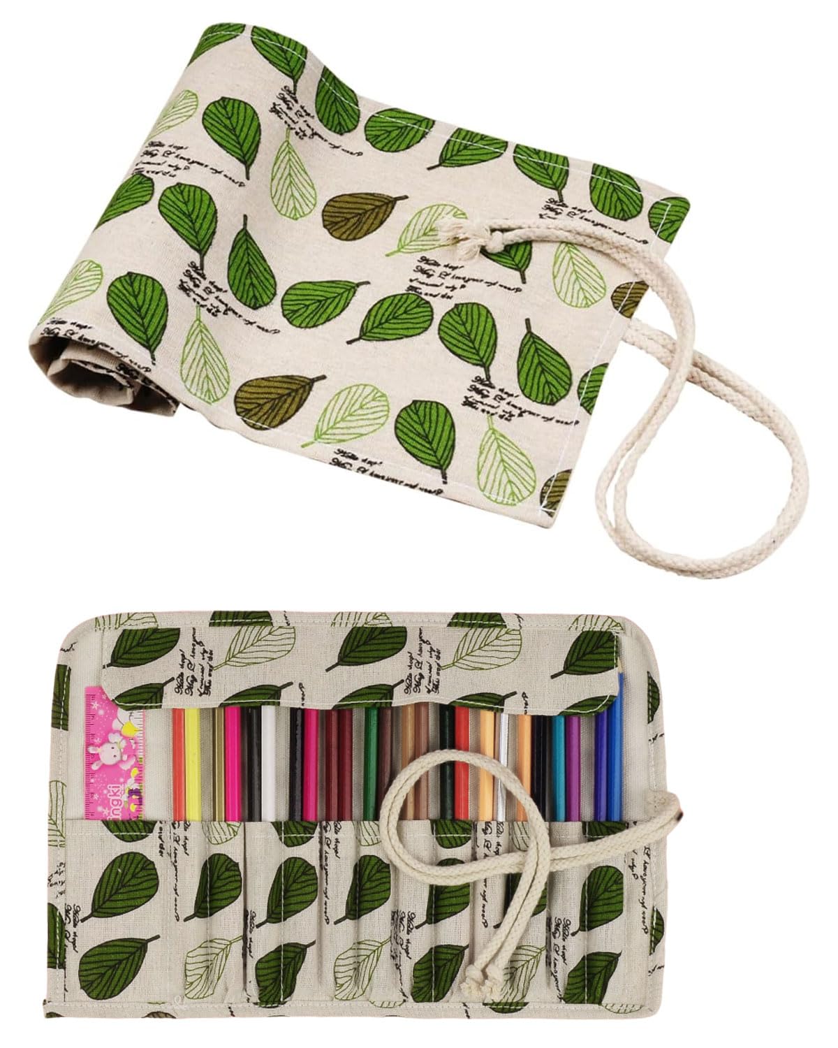 UYRVAPE 18 ranuras Bolsa para pinceles de pintura, enrollable, pinceles, bolígrafo, estuche almacenamiento acuarela, aceite, bolsa portátil, sin cepillos
