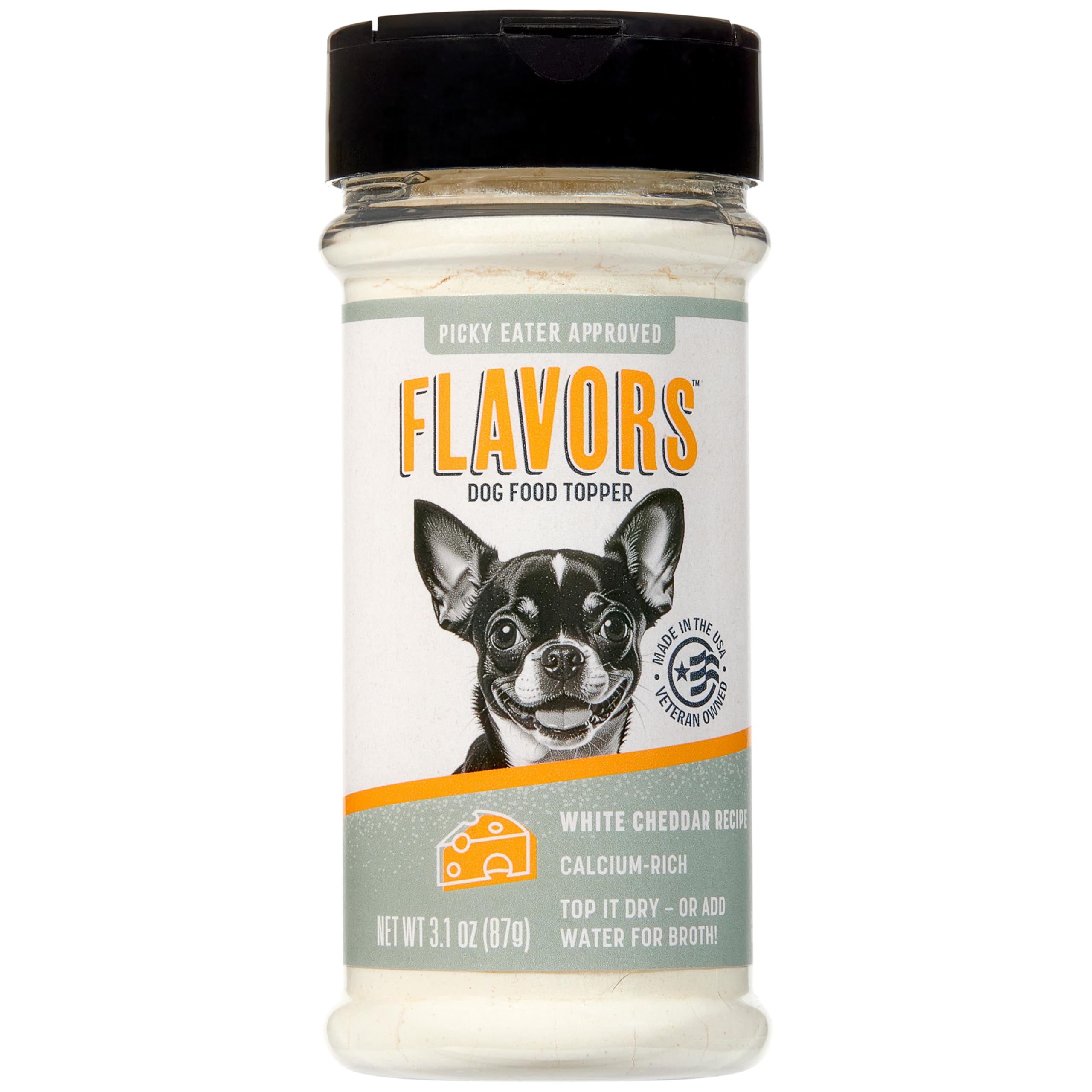 FLAVORS Dog Food Topper, White Cheddar Recipe