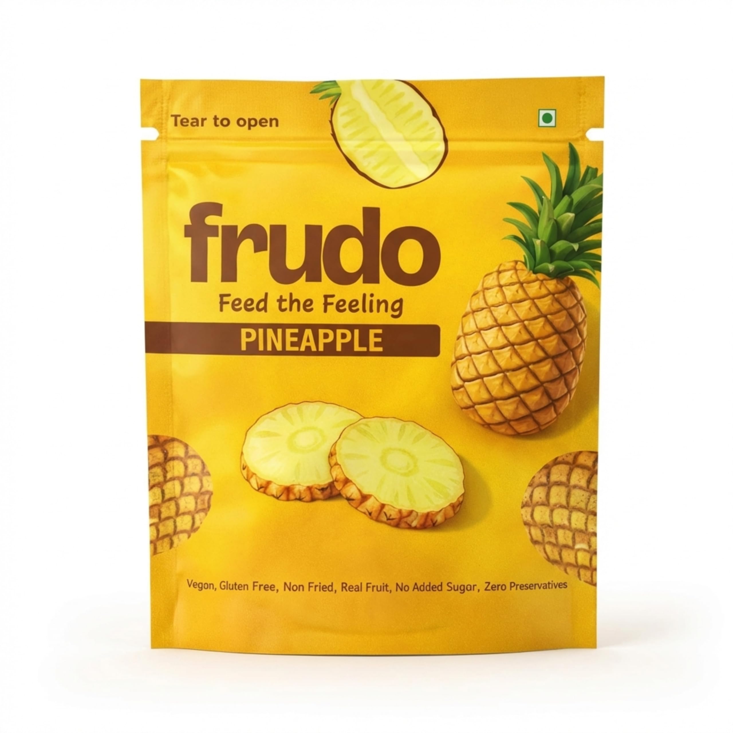 FRUDO Freeze Dried Pineapple Chips | Real Crispy Fruit Snack | Non Fried | No Preservatives | Vegan | Gluten Free | Tropical Fruit Snack | 10g (Pack of 1, Pineapple)-image-48