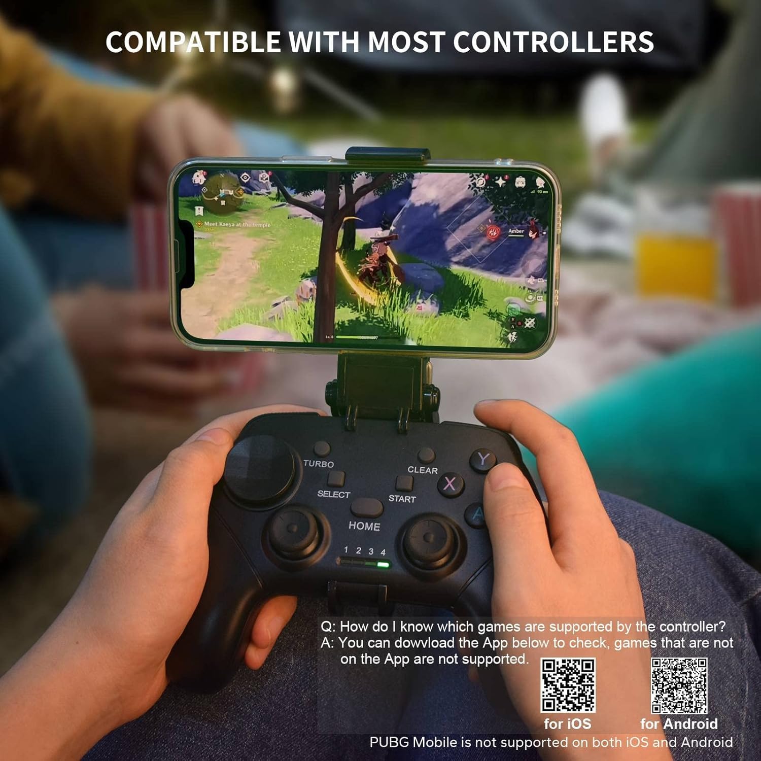 Koiiko Wireless Game Controller für iPhone, Android, PC, Bluetooth Mobile Gaming Controller für iPhone 15, iPhone 16, Samsung Galaxy S25, Huawei, Motorola, Google-Call of Duty (Schwarz)