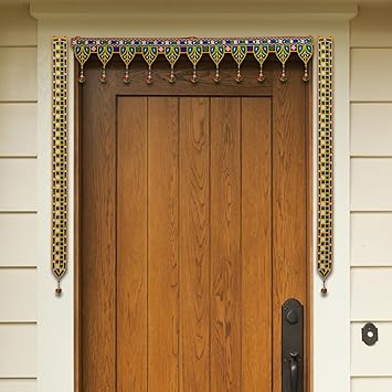 YOURSTY Velvet Handmade Door Hanging Toran Bandarwal and Traditional Main Entrance Side Hanging for Home and Mandir