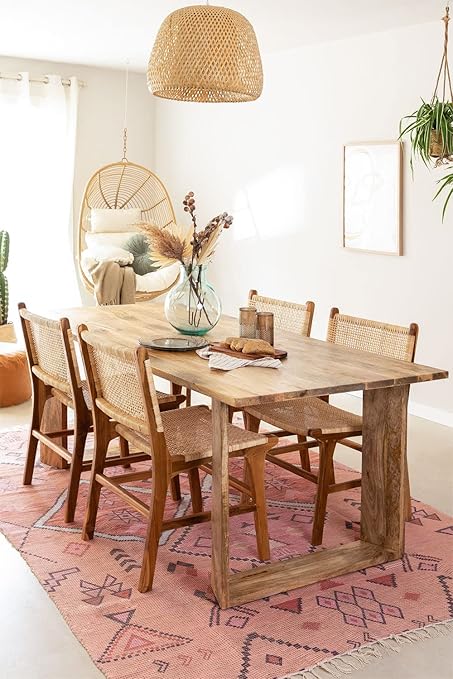 THE KASHTH Dining Table 4 Seater | Four Seater Wooden Dinning Table with 4 Chairs for Home