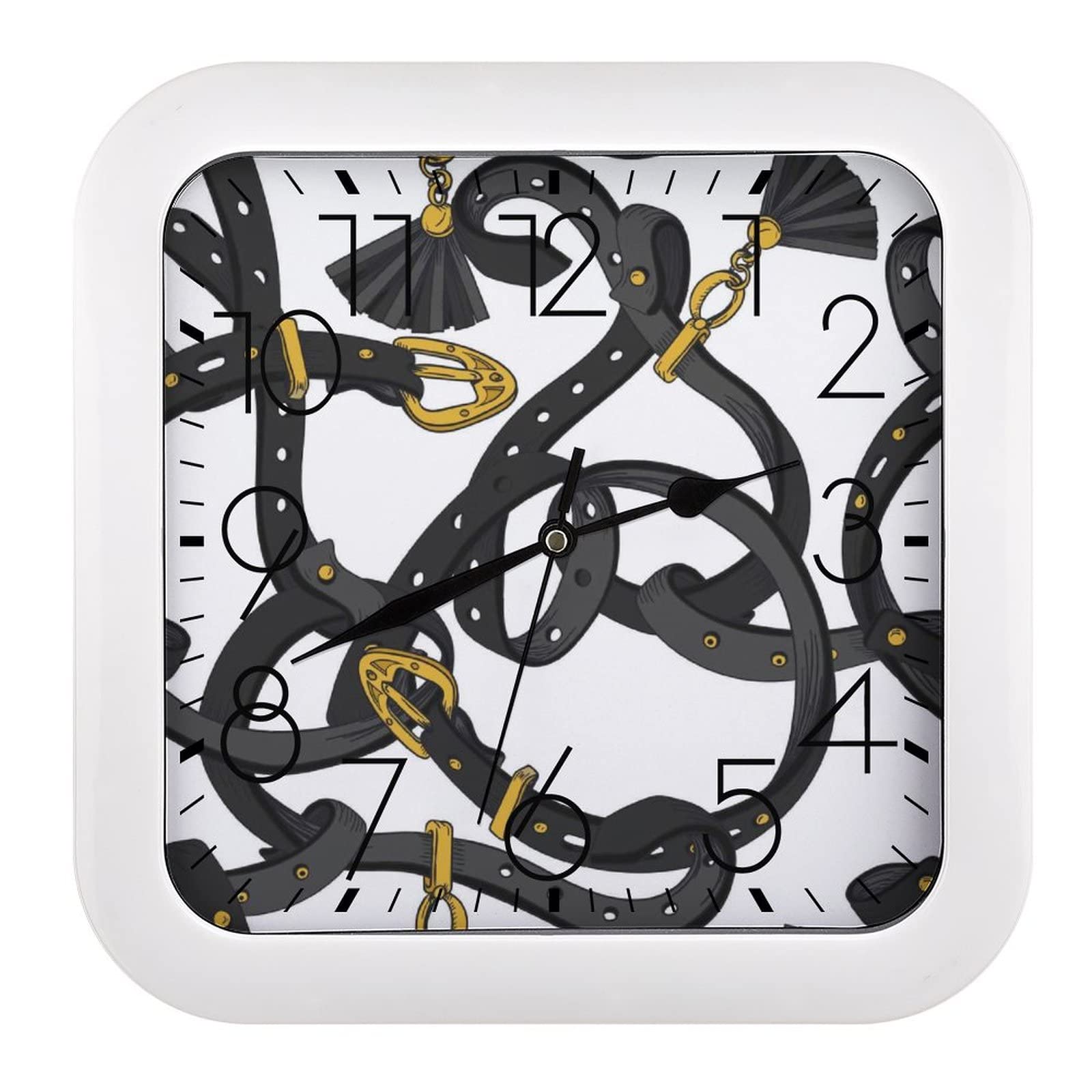 Pendule murale silencieuse 26x26cm idéale pour le calme du bureau et de la maison