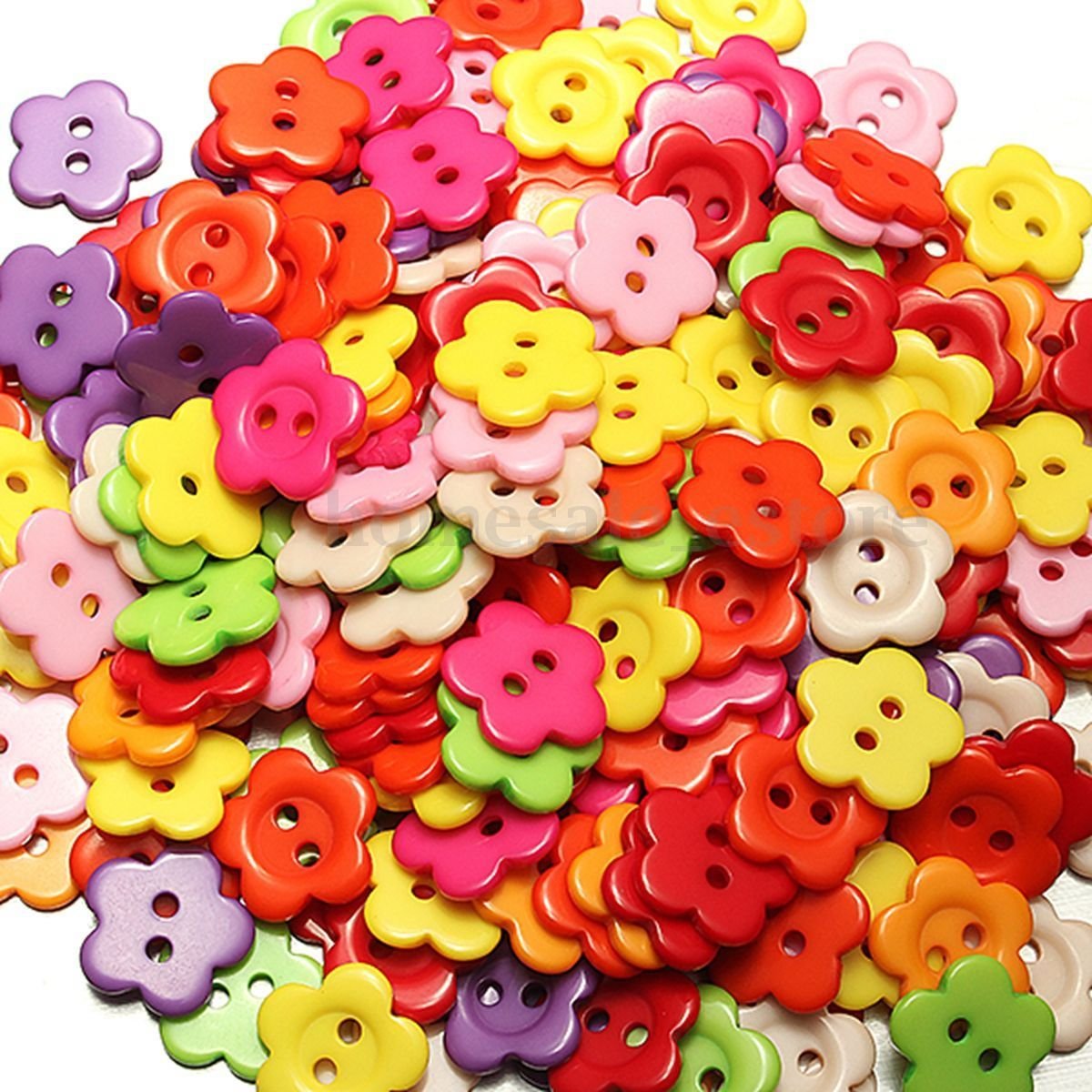 200pcs Wooden/Resin Sewing Mixed Buttons Scrapbooking Flatback Handmade DIY Craft-image-19